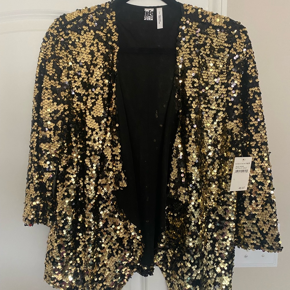 Gold sequin top